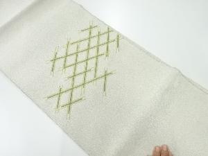 リサイクル　綴れ襷模様織出し名古屋帯